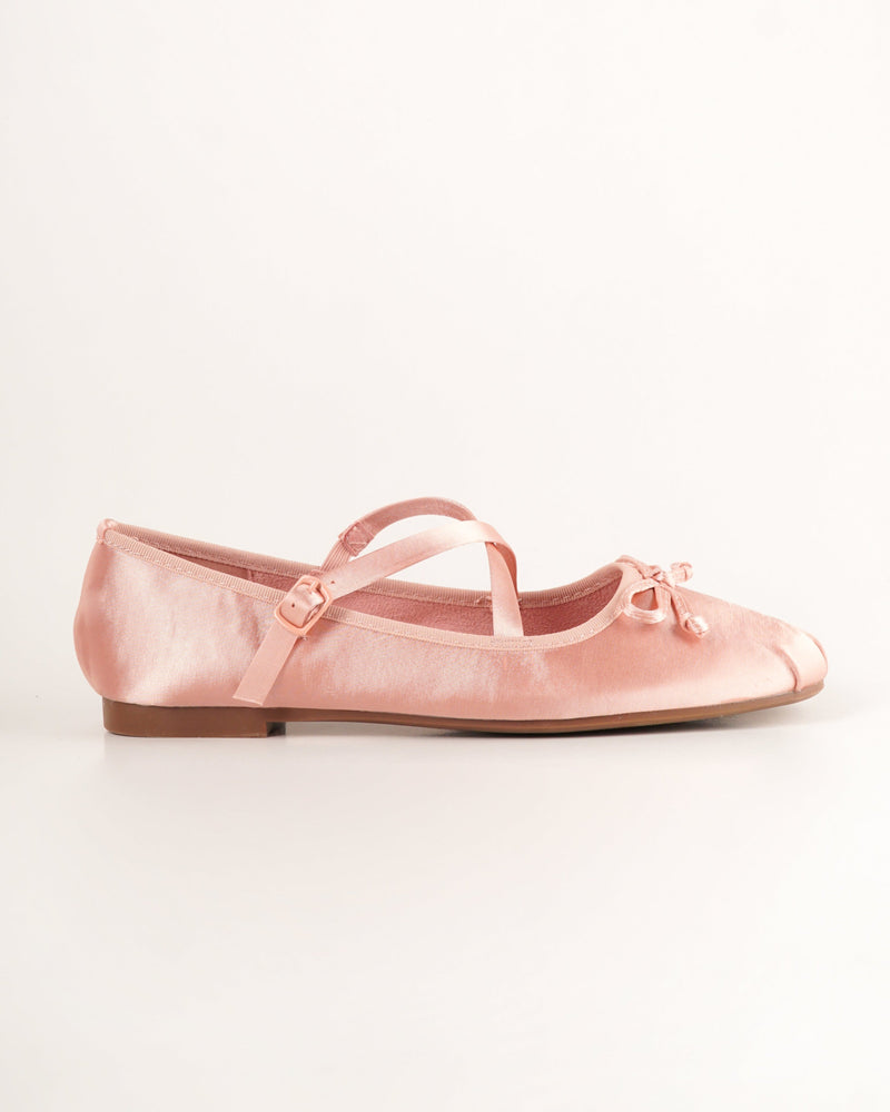 Blow Mason Satin Mary Jane Ballet Flats BLWF 0024