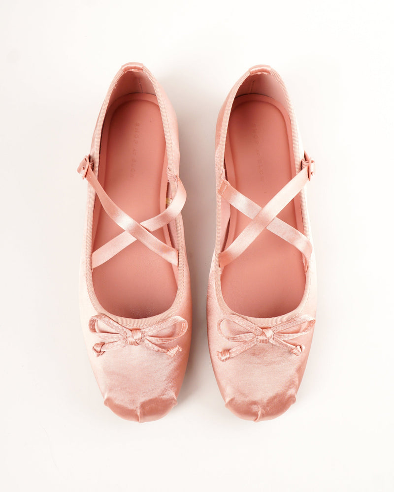 Blow Mason Satin Mary Jane Ballet Flats BLWF 0024