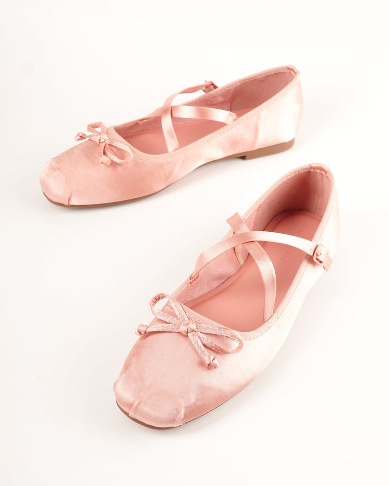 Blow Mason Satin Mary Jane Ballet Flats BLWF 0024