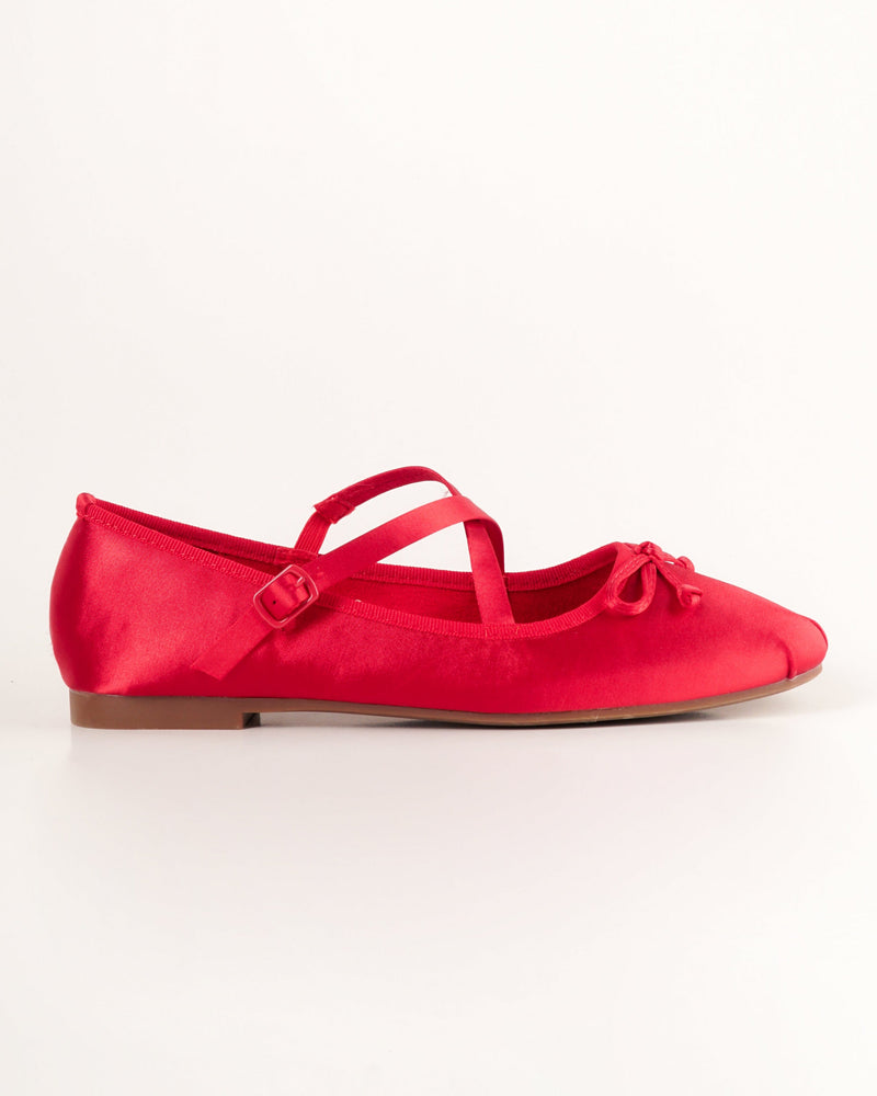 Blow Mason Satin Mary Jane Ballet Flats BLWF 0024
