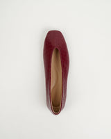 BLOW MINNIK 0032 Orve Croco Ballet Flat Shoes Wanita Premium Slip On Sepatu Kerja & Kuliah Warna Hitam, Ivory & Burgundy Size 36-41