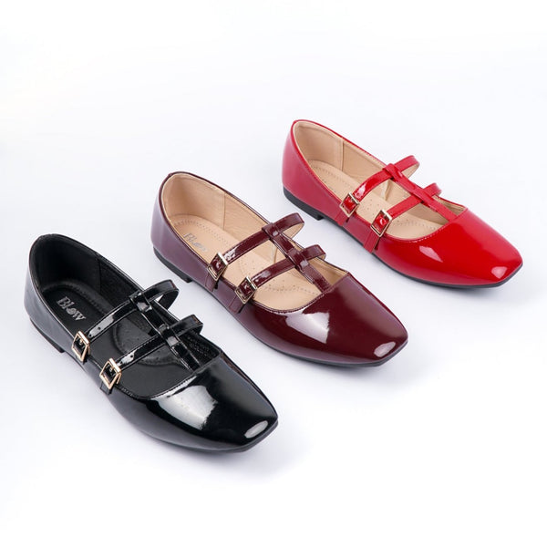 Blow Gio Mary Jane T Strap Flats Shoes Wanita BLWF 0017