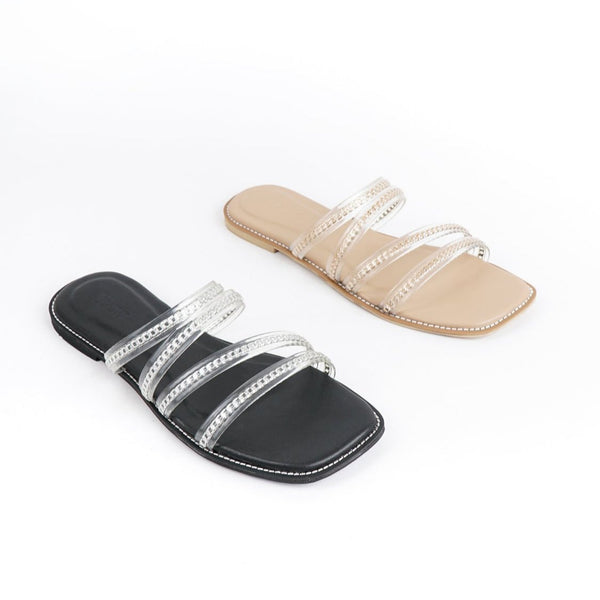 Blow BLKEL 0001 Sera Sandal Slide Wanita Rantai Transparan Lebaran Gamis