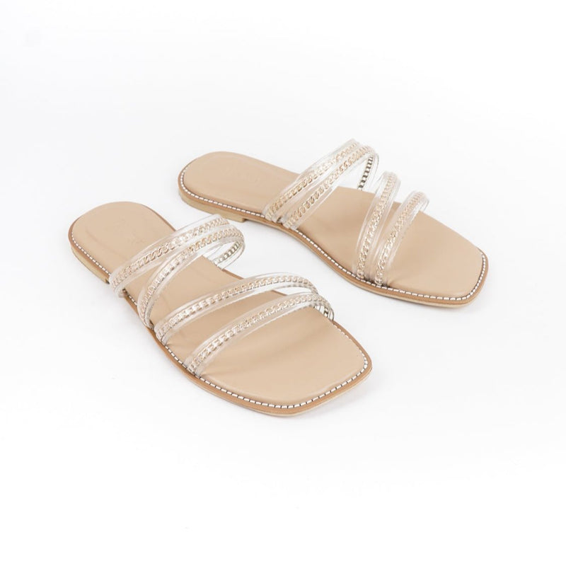 Blow BLKEL 0001 Sera Sandal Slide Wanita Rantai Transparan Lebaran Gamis