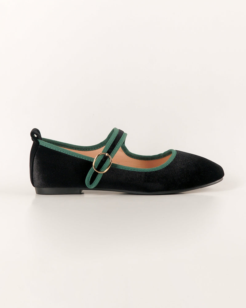 Blow Lensi Velvet Mary Jane Flats Shoes BLWF 0014