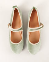 Blow Lensi Velvet Mary Jane Flats Shoes BLWF 0014
