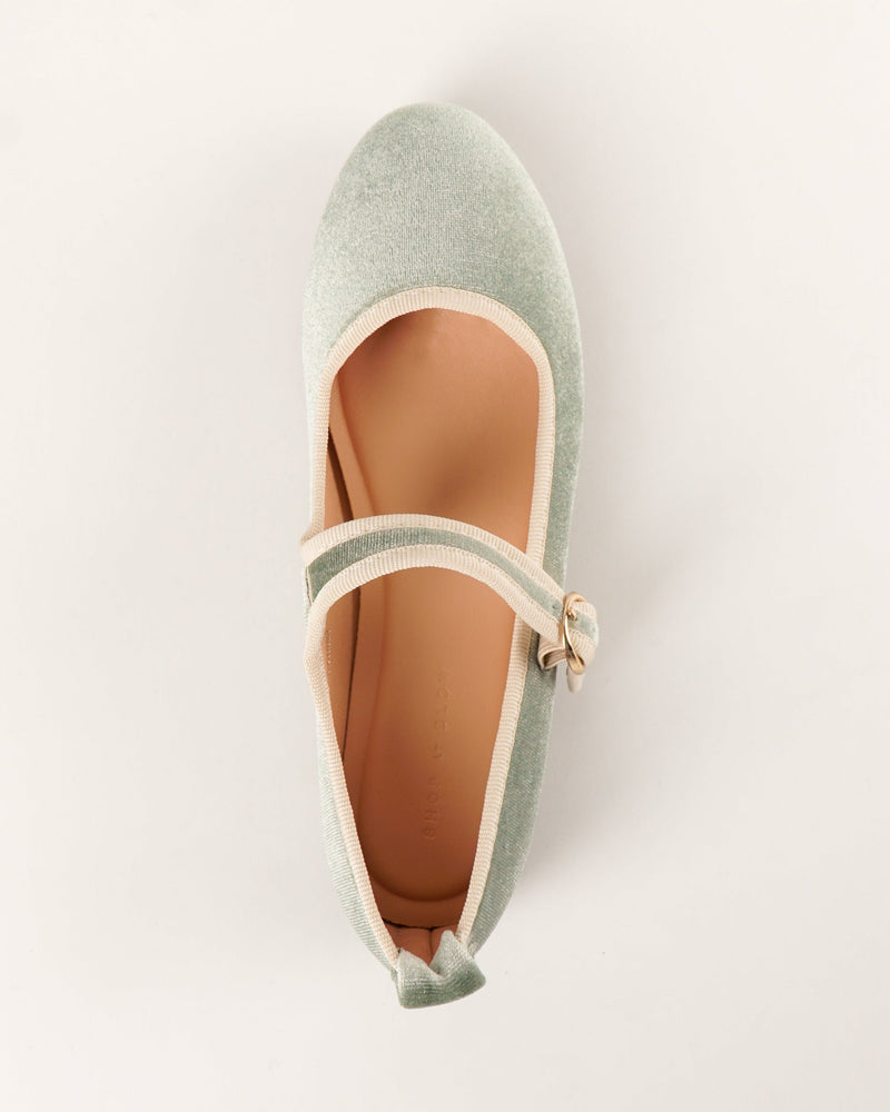 Blow Lensi Velvet Mary Jane Flats Shoes BLWF 0014