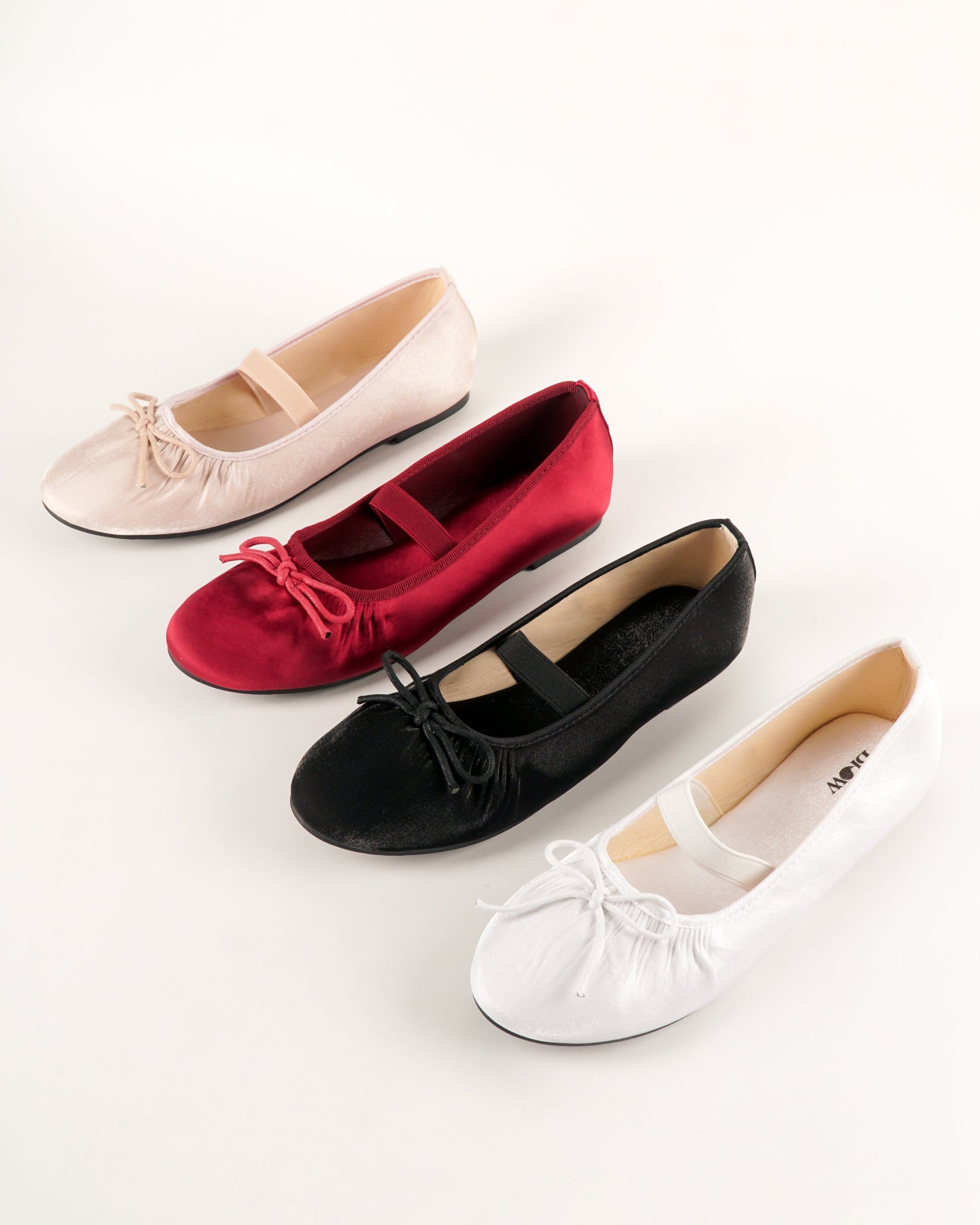 Blow Selia Satin Ballerina Flats Shoes BLWF 0019 – shopatblow