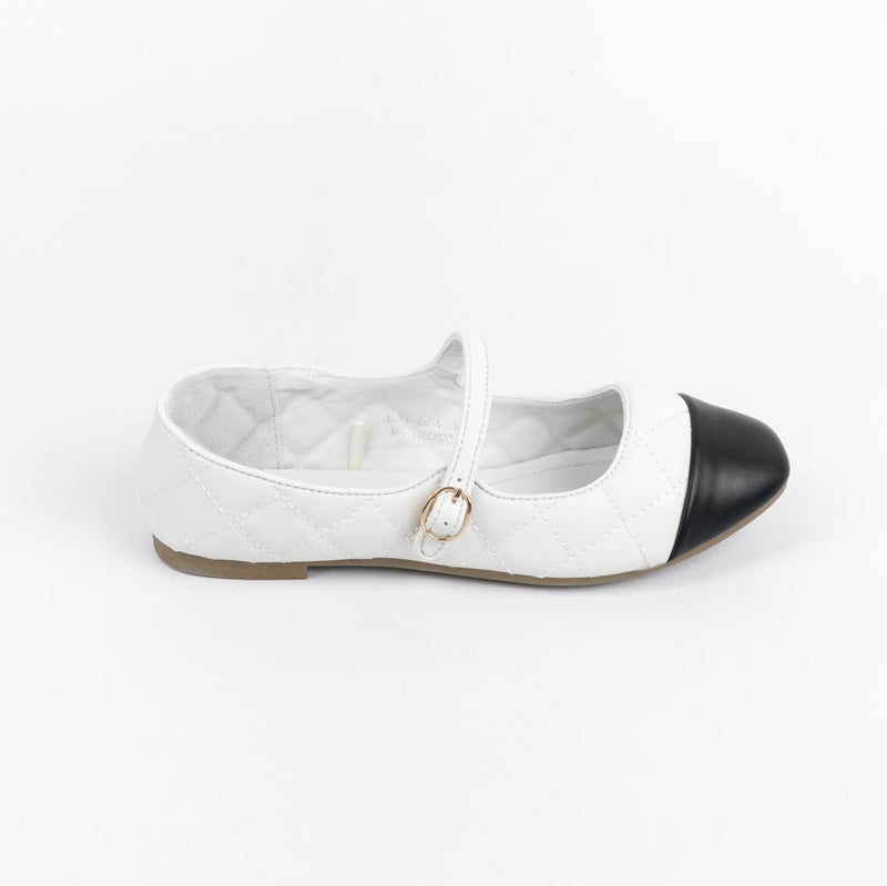 Blow BLWF 0015 Fala Toe Cap Quilted Mary Jane Ballet Flats Shoes Wanita Sepatu Hitam Women Shoes