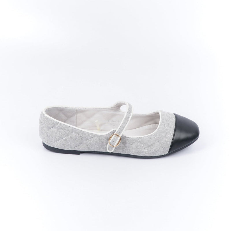 Blow BLWF 0015 Fala Toe Cap Quilted Mary Jane Ballet Flats Shoes Wanita Sepatu Hitam Women Shoes