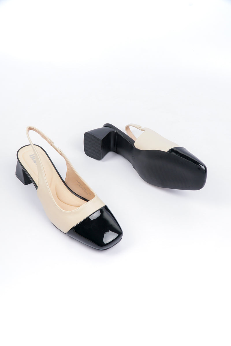 Blow Emira Classic Slingback Block Heels Square Toe Pantofel 5 cm BLWHEEL 0001