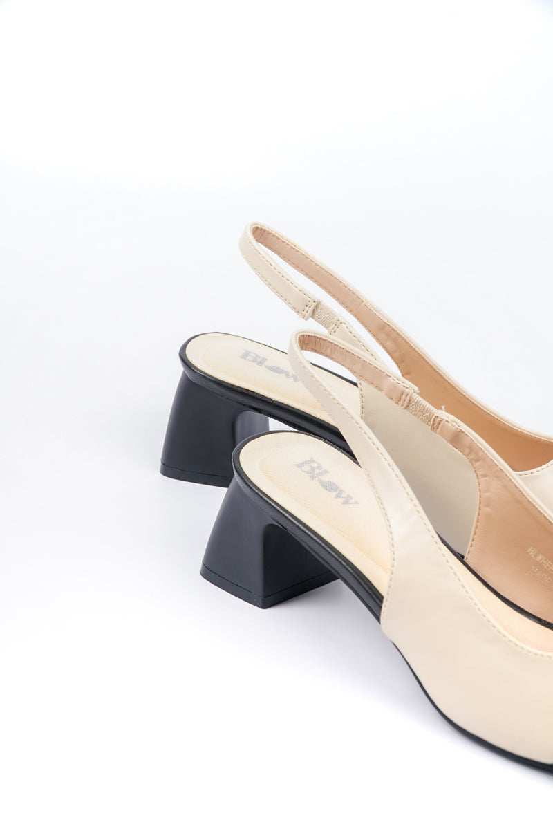 Blow Emira Classic Slingback Block Heels Square Toe Pantofel 5 cm BLWHEEL 0001