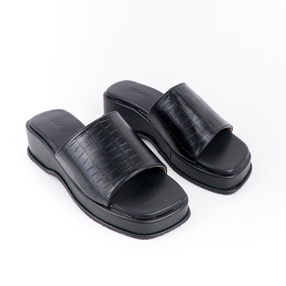 Blow BLANIT 0005 Yuki Sandal Slide Croco Platform Wanita